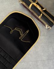 siyah - sarı biyeli ortopedik seccade sultan serisi 3