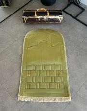 yağ yeşili ortopedik seccade sultan serisi