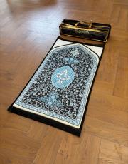 siyah ortopedik seccade etnik desenli