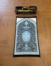 siyah ortopedik seccade etnik desenli 2