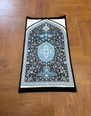 siyah ortopedik seccade etnik desenli 4