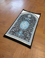 siyah ortopedik seccade etnik desenli 5