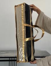 siyah beyaz kalpli çift seccadesi çantalı  süngerli 5