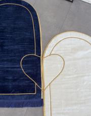 laci-beyaz kalpli çift seccadesi çantalı  süngerli 2