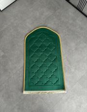 yeşil- gold biyeli ortopedik seccade yadigar serisi 3