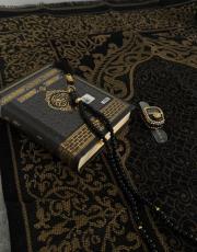 siyah ibadet seti 4 parça 3