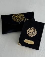 siyah isme özel çanta boy kuran