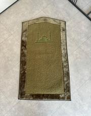 haki seccade cami desenli deri astarlı