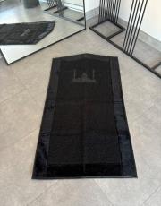 siyah seccade cami desenli deri astarlı