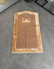 vizon çantalı seccade kabarık peluş kumaşlı cami desenli 4