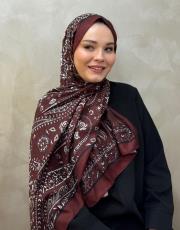 deluxe bordo dubai vual desenli şal 2