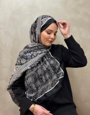 siyah dubai vual desenli şal