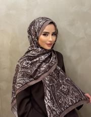 latte kahve doha vual desenli şal 2