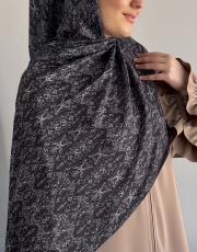 siyah paris vual desenli şal 3