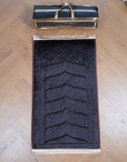 kahve ortopedik seccade peluş kumaşlı