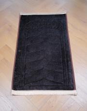 kahve ortopedik seccade peluş kumaşlı 3