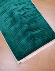 yeşil ortopedik seccade peluş kumaşlı 2