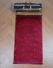 bordo ortopedik seccade peluş kumaşlı