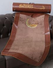 acı kahve çantalı süper lüks seccade - 1 4