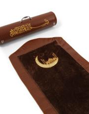 acı kahve çantalı süper lüks seccade - 1 8