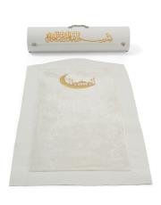 beyaz çantalı süper lüks seccade - 1 9