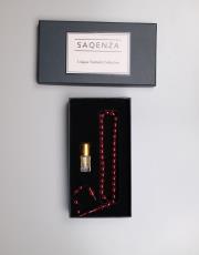 koyu kızıl sıkma kehribar 33 lü tesbih ve esans seti