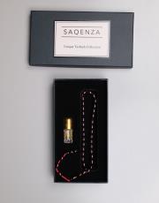 koyu kızıl 8 mm çubuk sıkma  kehribar 33 lü tesbih ve esans seti ( beyzi )