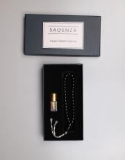 koyu kızıl - damla desen 8 mm çubuk sıkma kehribar 33 lü tesbih ve esans seti ( misket )