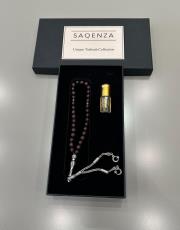 lal taşı - ay yıldız 8 mm lal taşı 33 lü tesbih ve esans seti 3