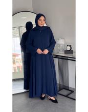 lacivert adriana parça detaylı  ferace