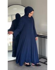 lacivert adriana parça detaylı  ferace 3