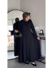 siyah adriana parça detaylı  ferace