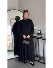 siyah adriana parça detaylı  ferace 2