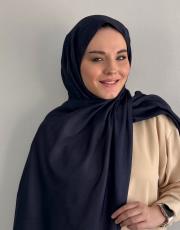 lacivert porto vual şal