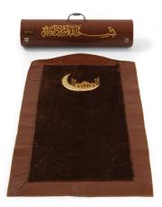 acı kahve çantalı süper lüks seccade - 2 ( isme özel )