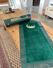 zümrüt yeşili çantalı süper lüks seccade - 2 ( isme özel ) 5