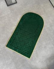 yeşil - gold biyeli ortopedik seccade mihrap dizayn 2