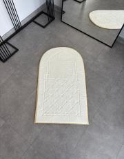 beyaz - gold biyeli ortopedik seccade mihrap dizayn 3