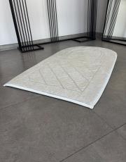 gri - beyaz biyeli ortopedik seccade mihrap dizayn 5