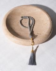 gri inci tesbih vavlı püsküllü