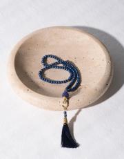 lacivert inci tesbih vavlı püsküllü