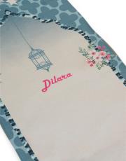 şamdanlı mavi isme özel çocuk seccadesi 3