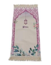 ramazan temalı pembe isme özel çocuk seccadesi