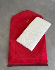 kırmızı ortopedik yastıklı diz ağrısına özel seccade