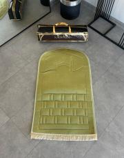 yağ yeşili ortopedik seccade sultan serisi outlet