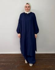 lacivert %100 pamuk umre takım