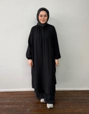 siyah %100 pamuk umre takım