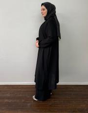 siyah %100 pamuk umre takım 3