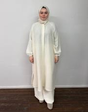 ekru %100 pamuk umre takım