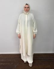 ekru %100 pamuk umre takım 3